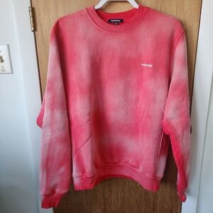 Madhappy - Crewneck Sweatshirt - Red Hand Dyed - Size S